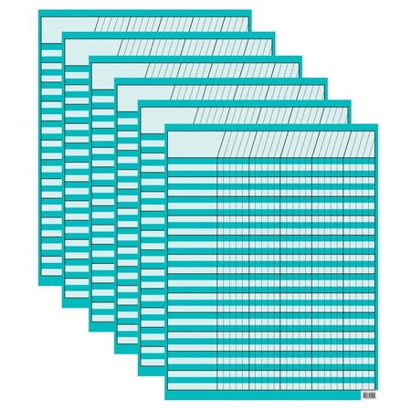 CREATIVE TEACHING PRESS Turquoise Incentive Chart, 17in x 22in, PK6 5105